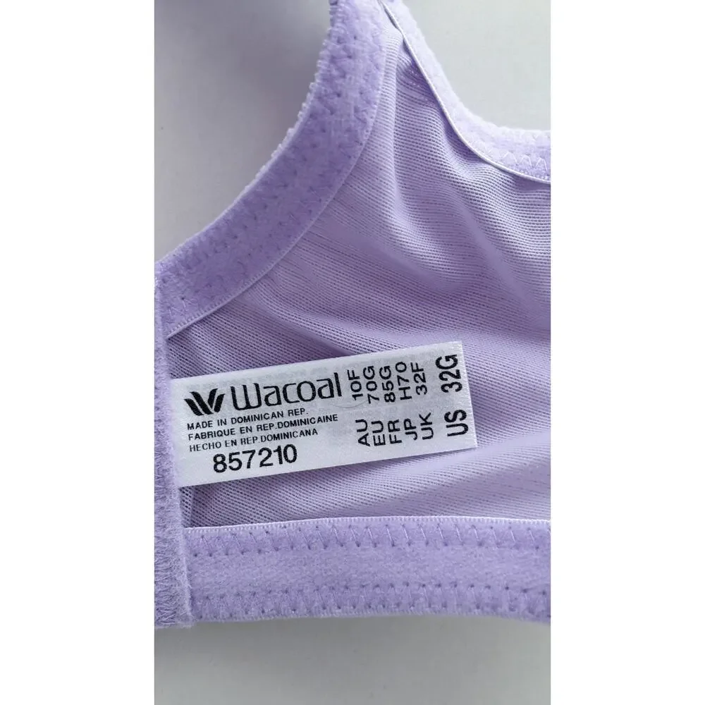 Wacoal Visual Effects Minimizer Bra Pastel Lilac Womens Size 32G New Wired